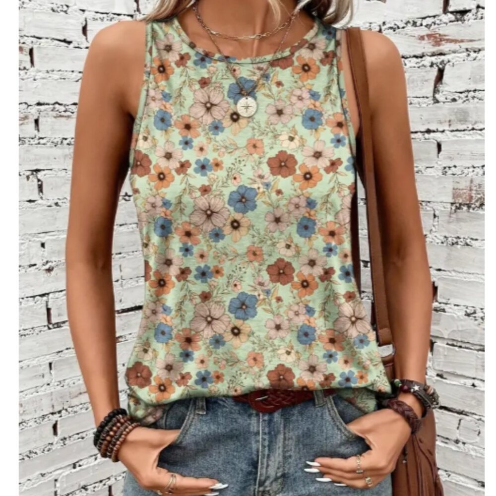 Sleeveless Floral Top in Bloom